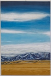 landscape / mountain sky, 80 x 120 cm; acrylic