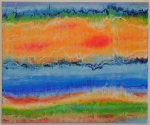 abstract / tie-dye; 120 x 100 cm; oil on acrylic