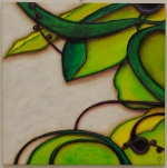 modern art / leaves II, 60 x 60 cm; acrylic