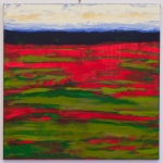 poppy field / landscape / 90 x 90 cm; acrylic
